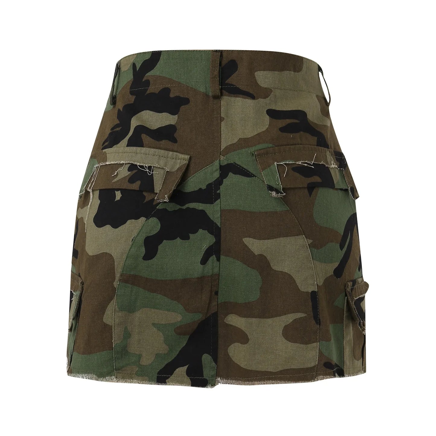 Playful Camouflage Pocket Skirt for Women