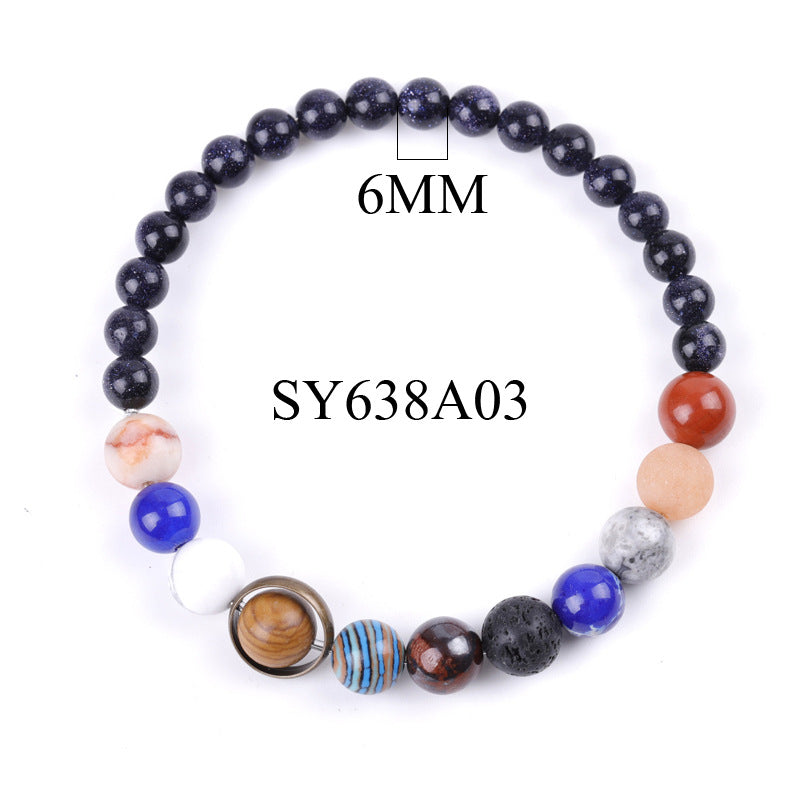 Starry Sky Galaxy Bracelet - Volcanic Stone & Lapis Lazuli