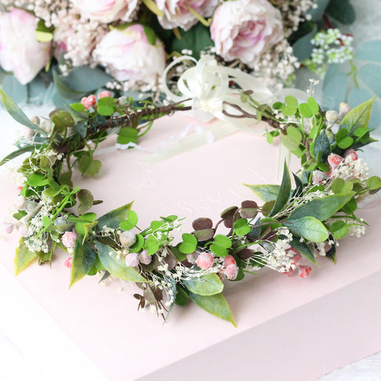 Fresh Green Leaf Flower Garland Headband