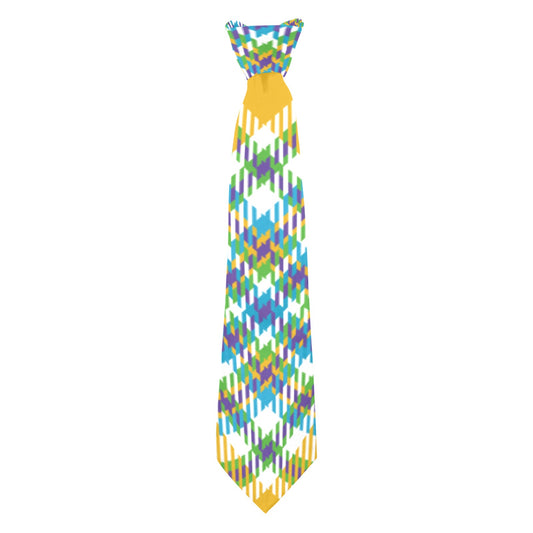 Yellow Blue Custom Peekaboo Necktie