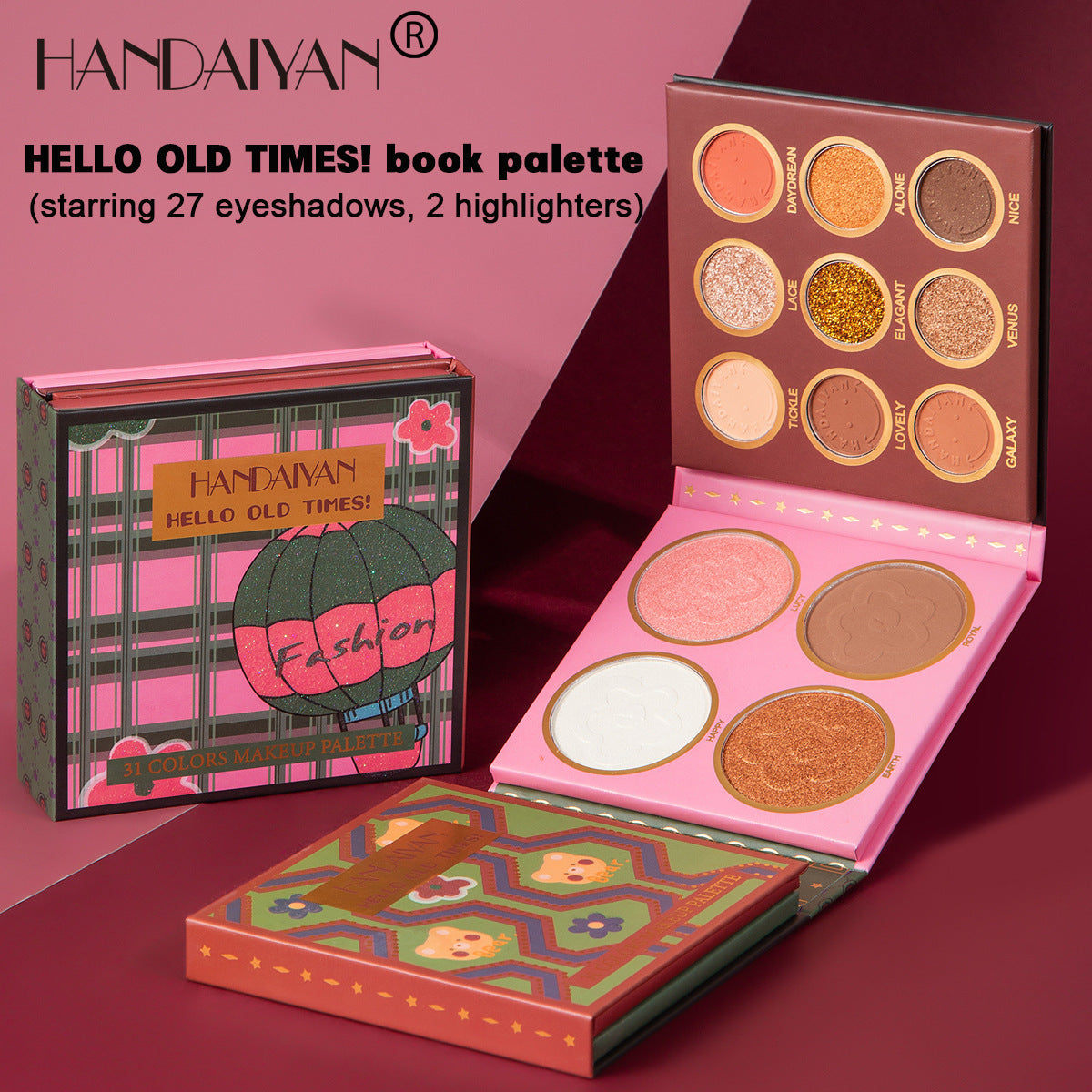 31 Colors Harajuku Eyeshadow Palette & Blush Highlighter Set