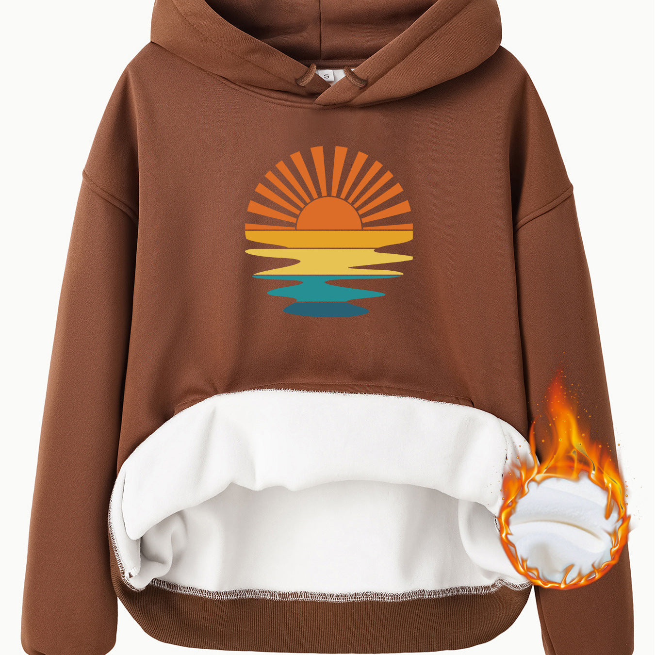 Sunrise Printed Hooded Sweatshirt