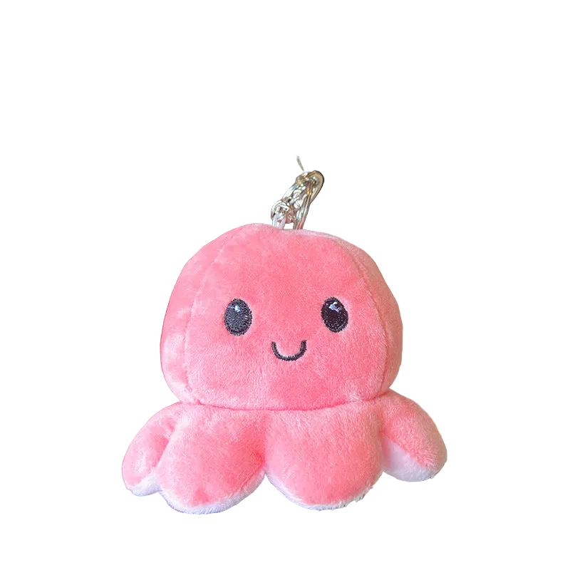 Plush Flip Octopus Keychain Pendant