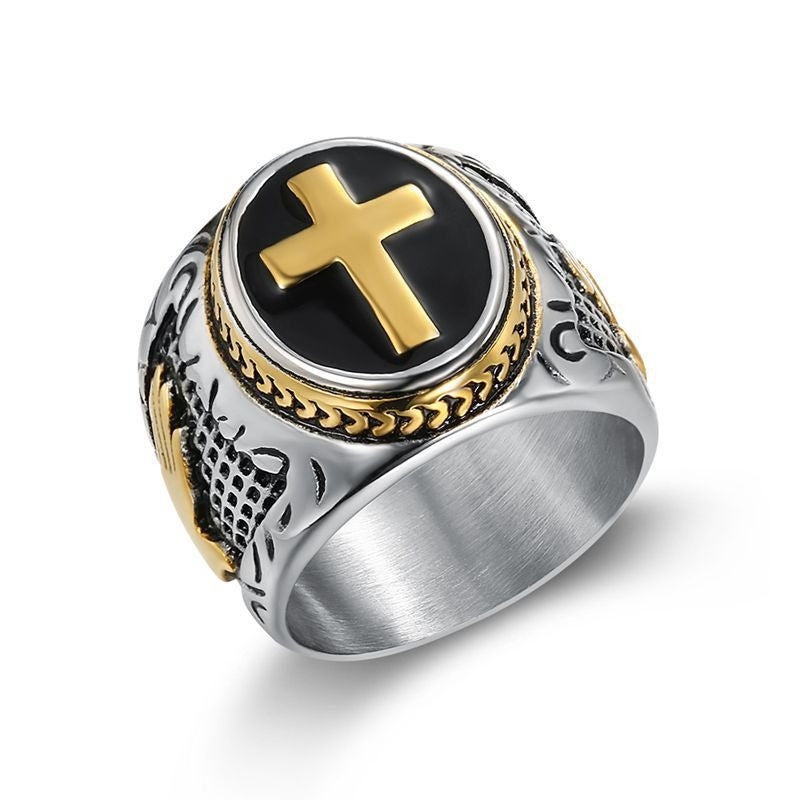 Playful Cross Jewelry - Titanium Steel Gold Plated