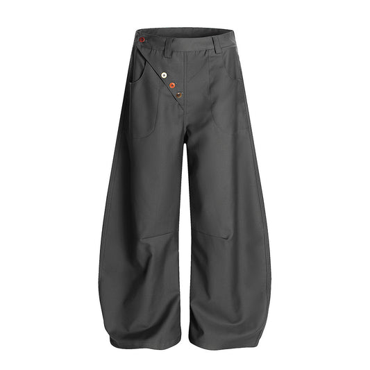 Harajuku Style Loose Wide-Leg Scissors Pants for Men