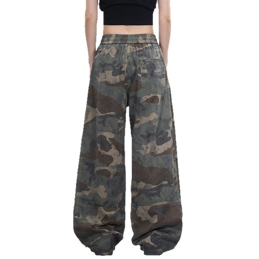 Loose Wide Leg Camouflage Casual Pants