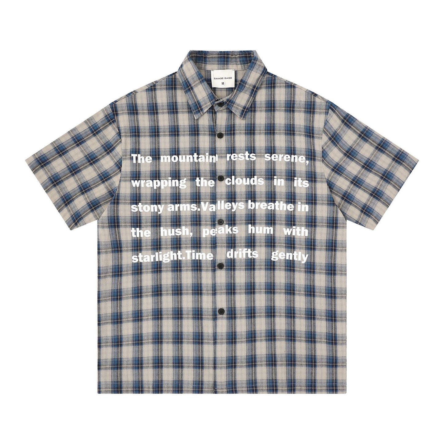 English Poetry Printed Short-Sleeved Shirt — Harajuku Street Style Tee