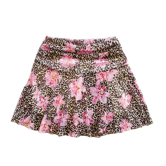 Playful Leopard Print A-Line Skirt for Women