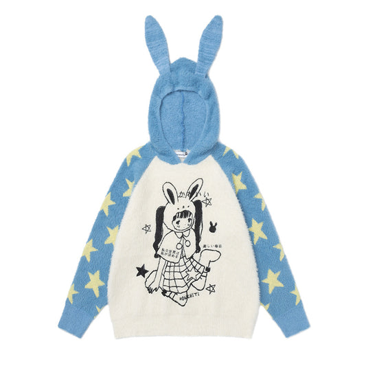 Anime Star Hoodie Women Soft Loose Knitwear Top