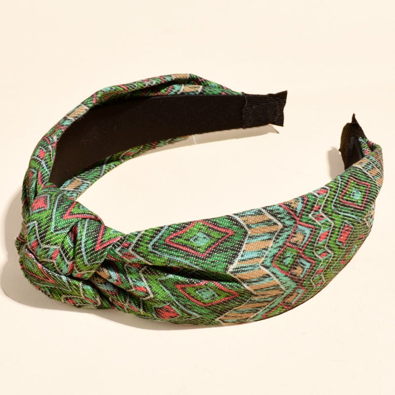 Exotic French Style Vintage Printed Fabric Headband