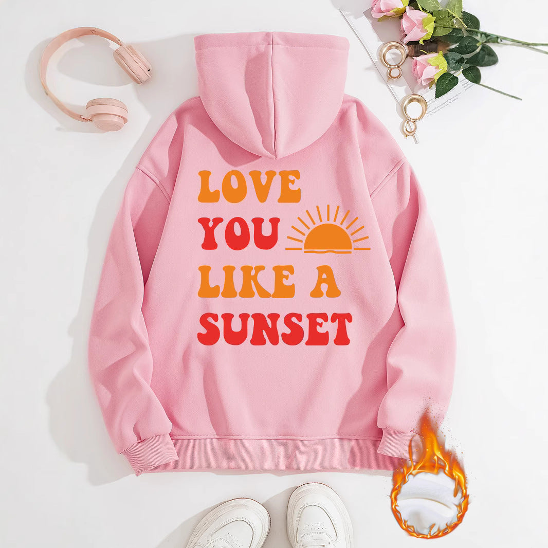 Hooded Long Sleeve Fleece Hoodie with Kangaroo Pocket