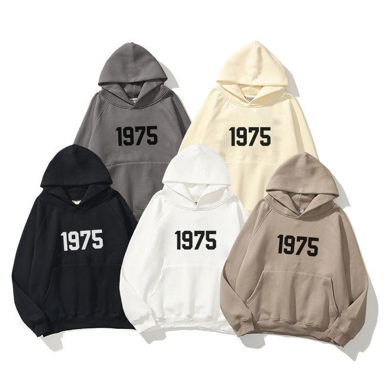 1975 Trendy Double Layer Hooded Velvet Hoodie