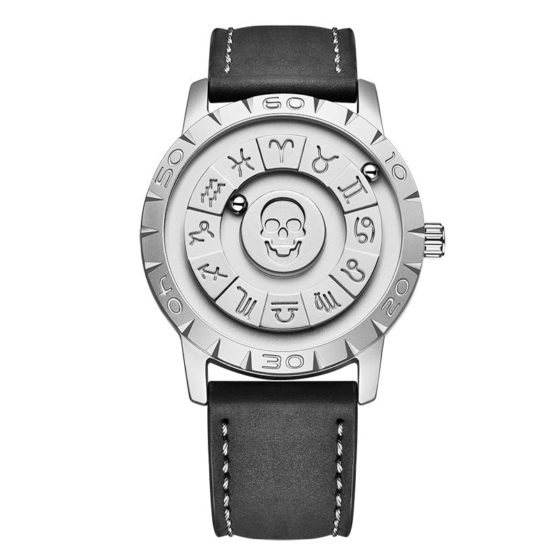 Skull Head Men's Multi-Functional Waterproof Quartz Watch