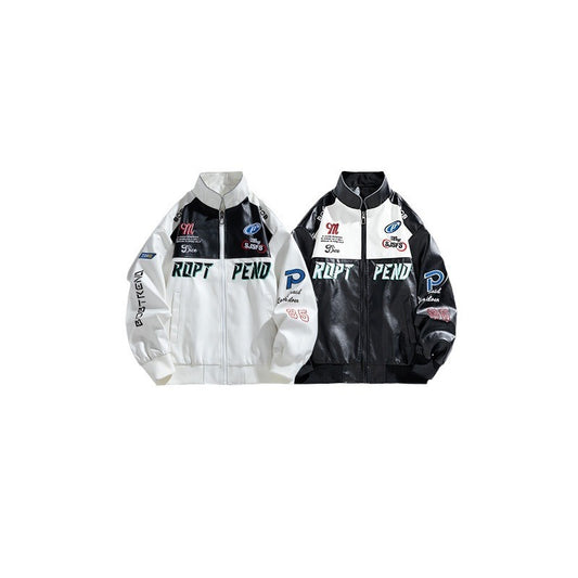 Harajuku Style Men's PU Leather Motorcycle Jacket