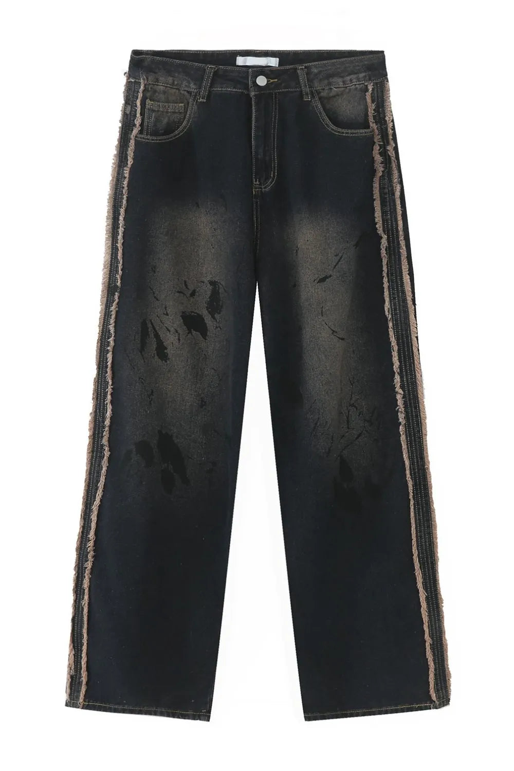 Playful Raw Edge Mid Rise Men's Jeans