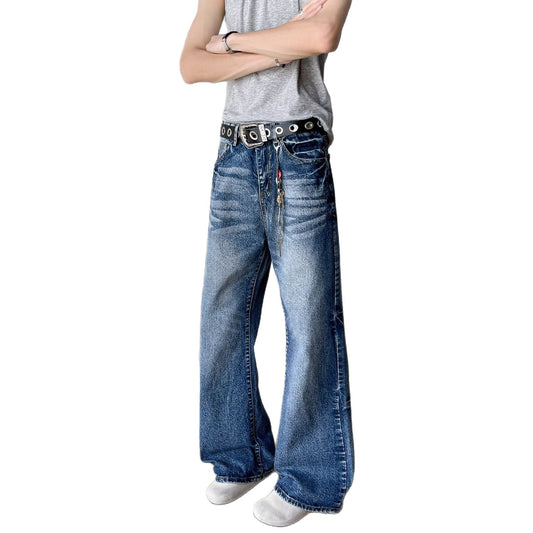 Men's Loose Straight Leg Flared Jeans - Harajuku Style