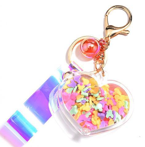 Oil Love Keychain Cute Acrylic Pendant