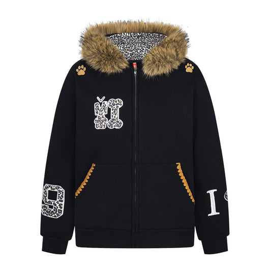 Mao Collar Hooded Jacket