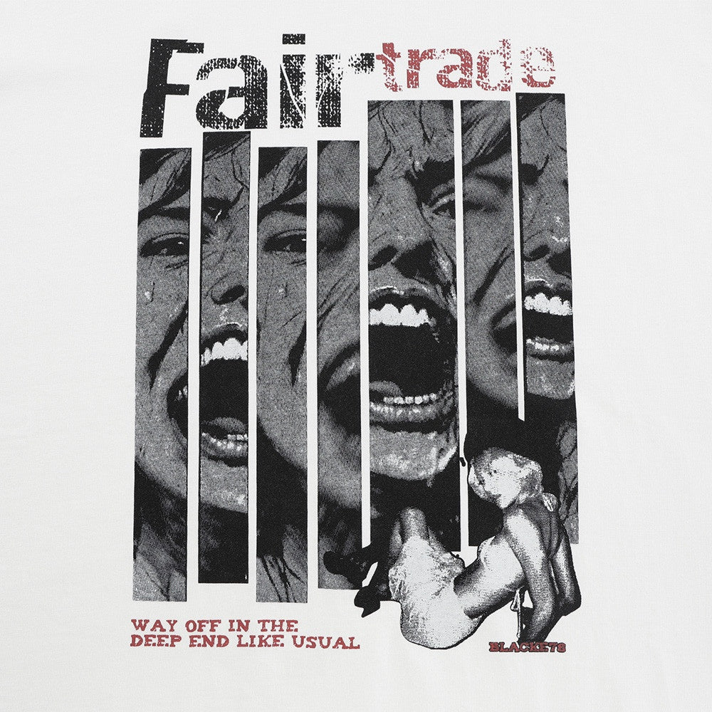 Funny Character Print Loose Fit Cotton Tee for Men