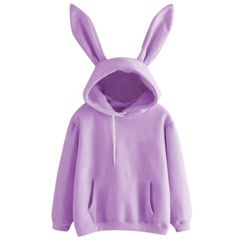 Women's Harajuku Hooded Rabbit Sweatshirt - Playful Casual Style