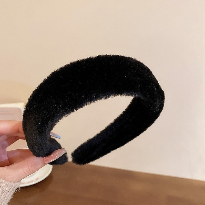 Black And White Plaid Woven Headband