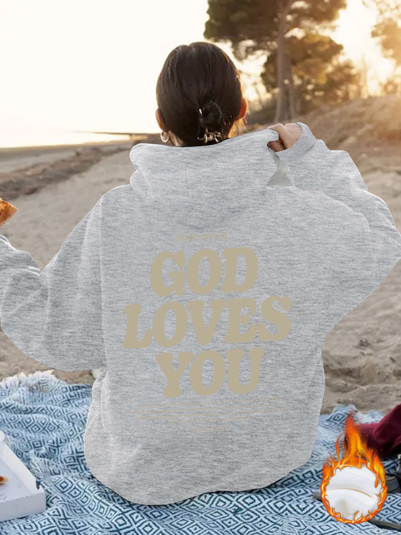 Hooded Long Sleeve Fleece Hoodie with Kangaroo Pocket