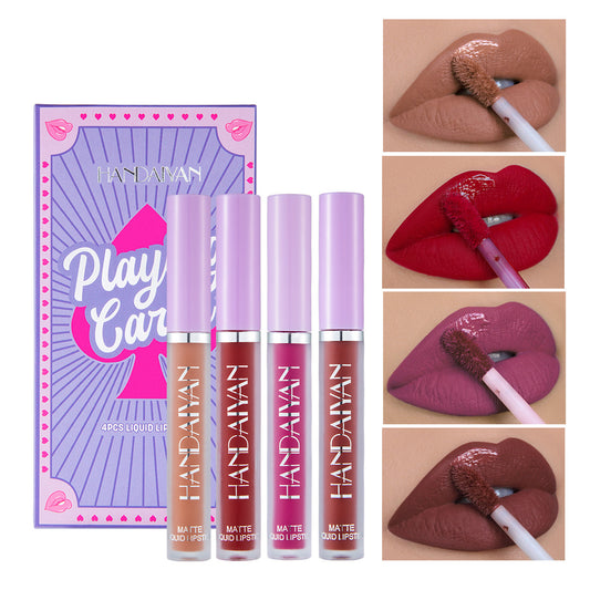 Playful Playing Card Lipstick Set - 4 Matte Shades