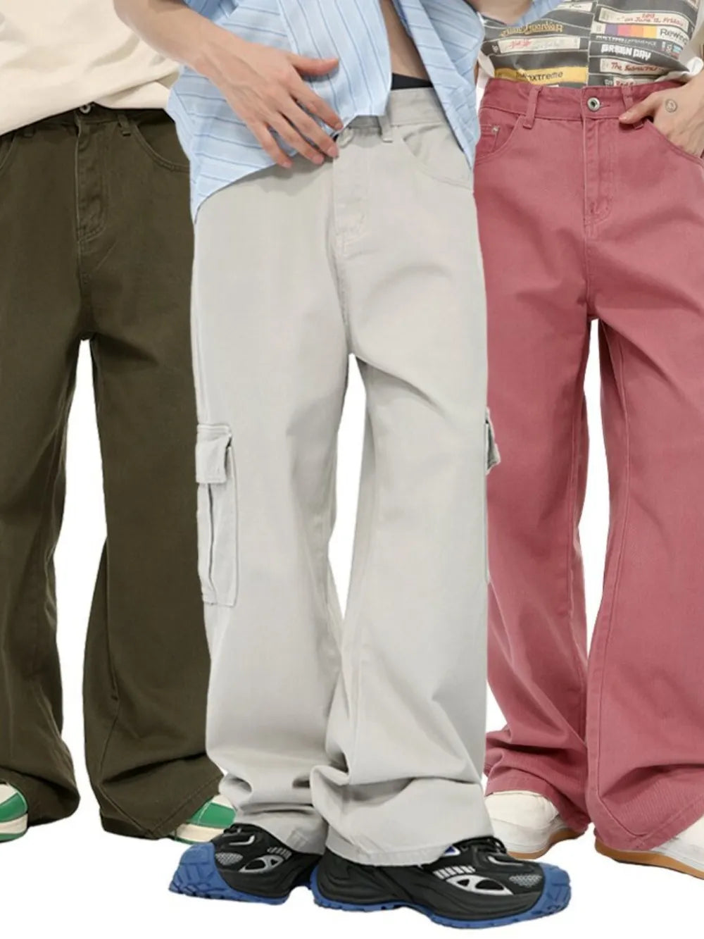 Harajuku Wide Leg Cargo Jeans