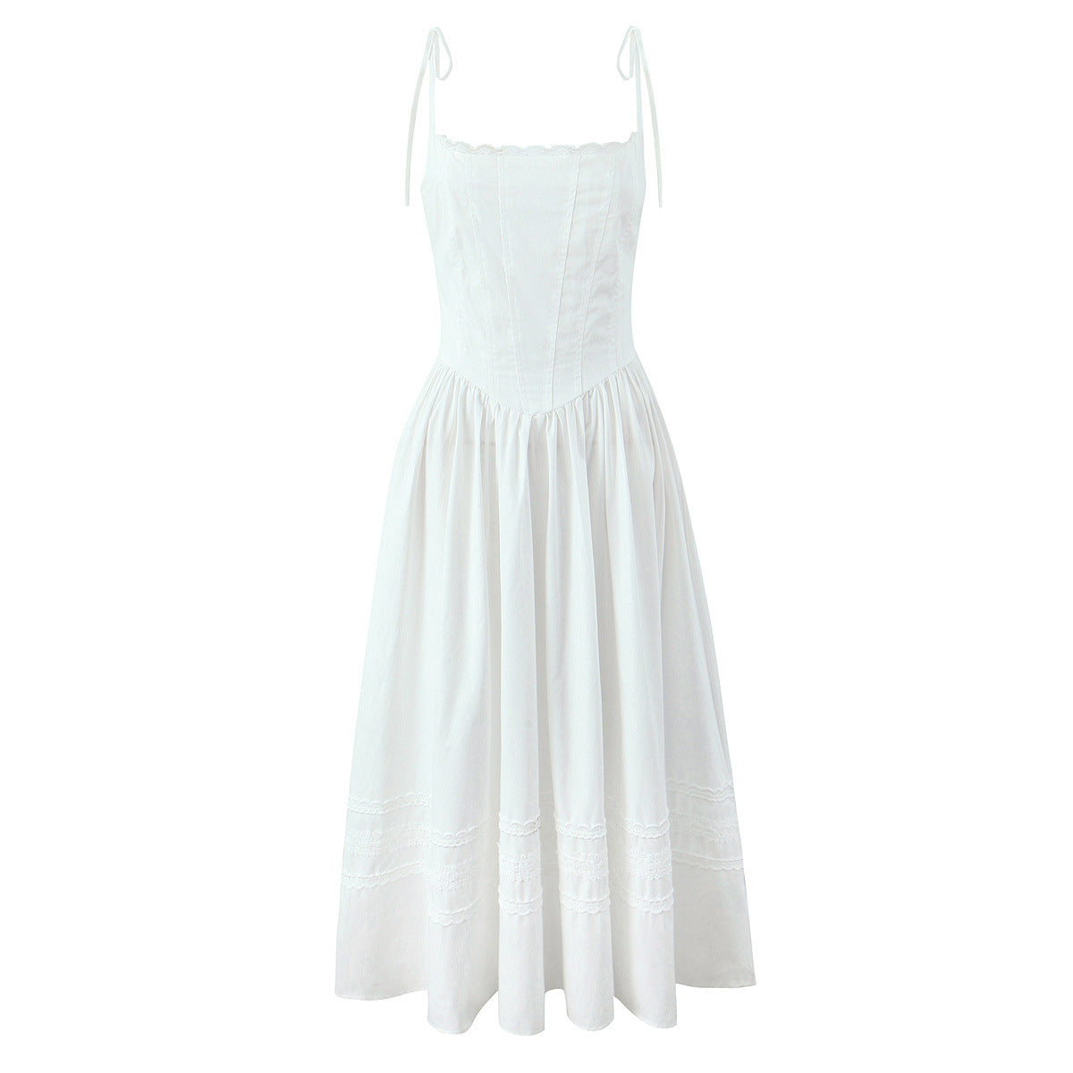 Lace-Up Camisole Dress