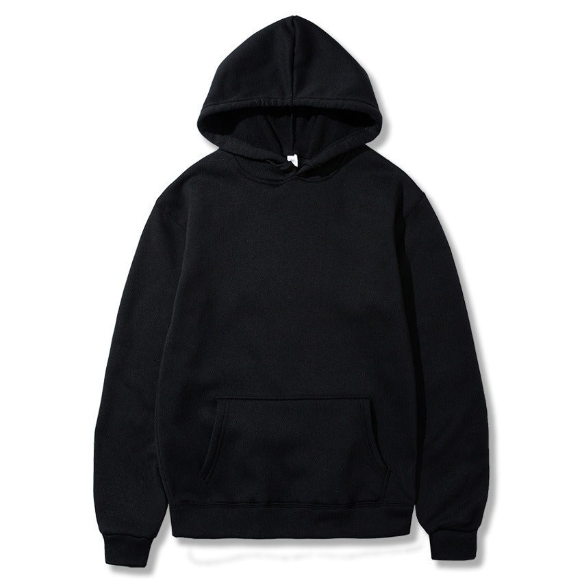Harajuku Style Solid Color Plush Hoodie Sweatshirt