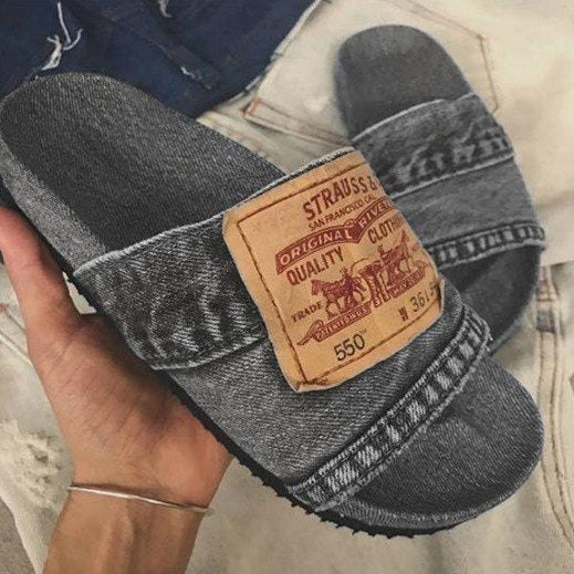 Trendy Cowboy Letter Cool Slippers for Women