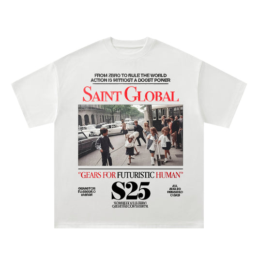 Harajuku Street Style Portrait Print T-Shirt for Men & Women