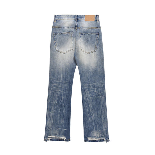 Harajuku Style Gradient Distressed Denim Pants