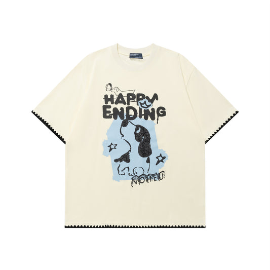 Design Dog Print Short Sleeve T-Shirt