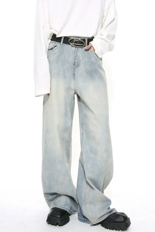 Harajuku Washed Straight Leg Jeans