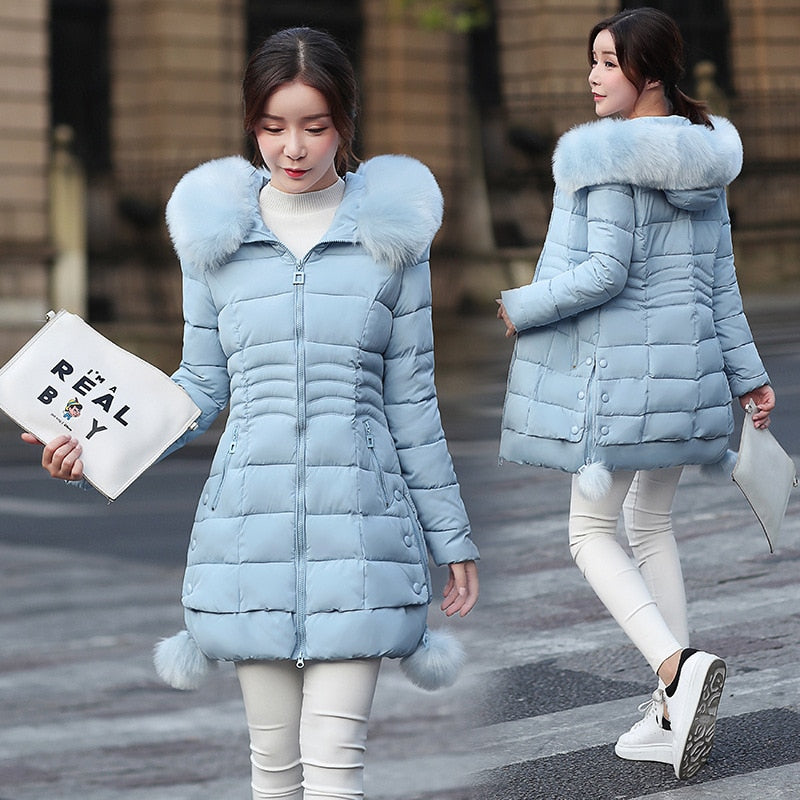 Harajuku Style Faux Fur Parka for Women