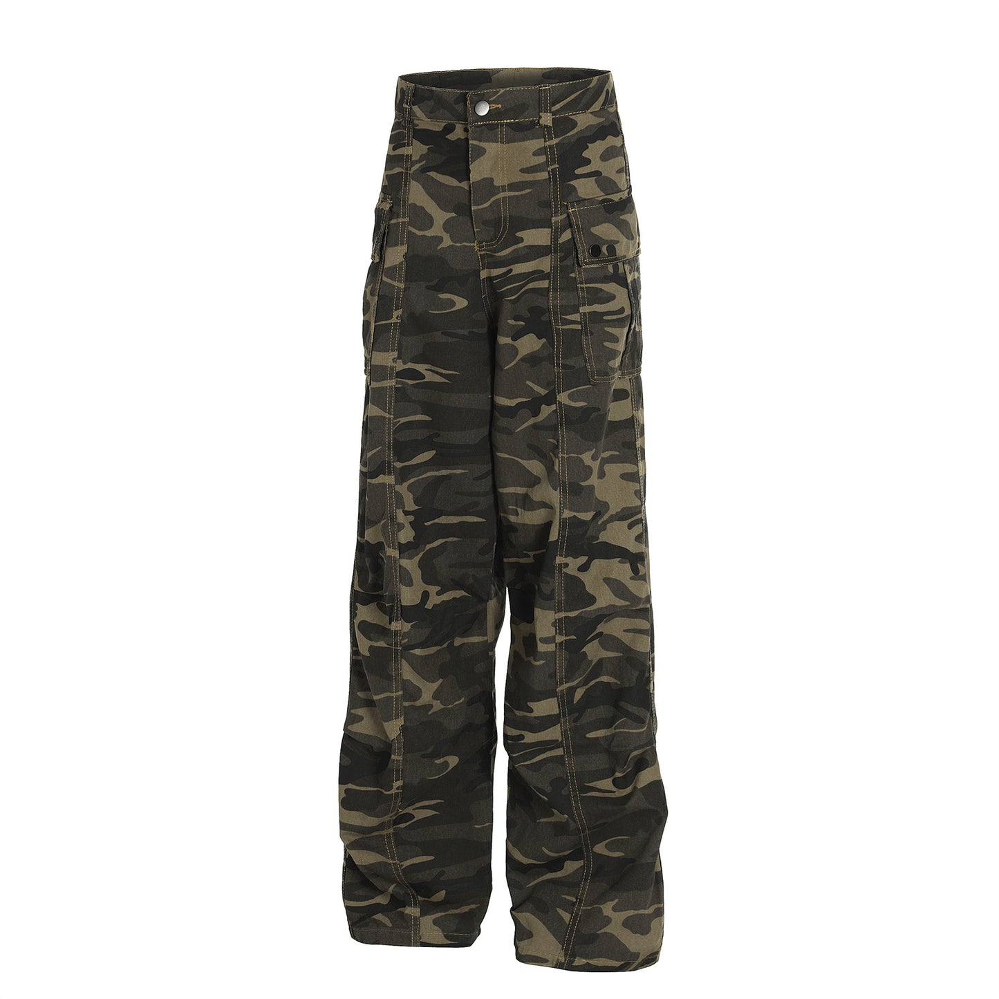 Camouflage Straight Leg Work Pants - Harajuku Street Style