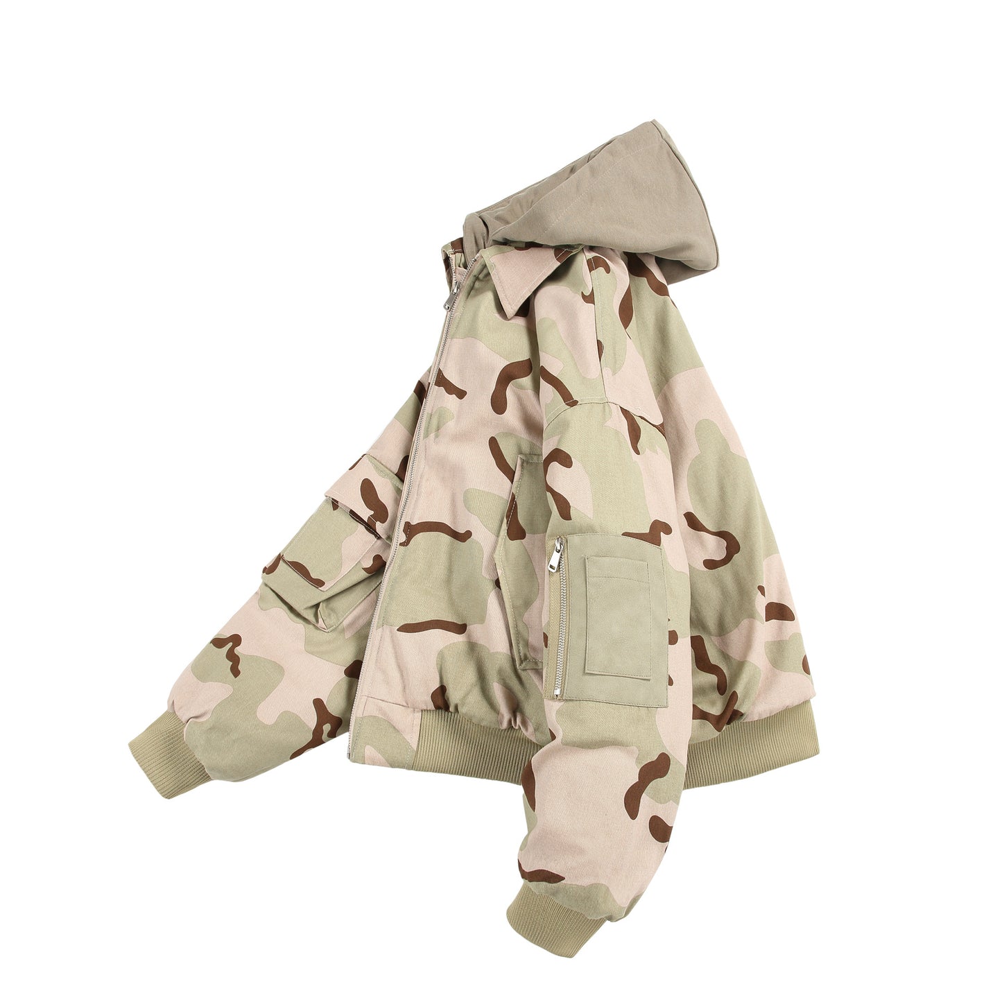 Faux Two-Piece Hooded Cotton Jacket Couple Warm Casual Cotton Coat