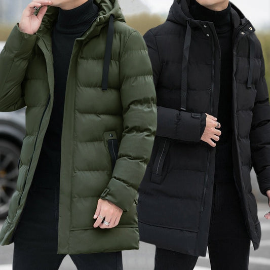 Harajuku Style Medium Length Cotton Padded Jacket