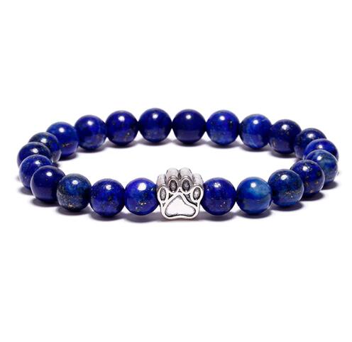 Dog Paw Natural Stone Bead Yoga Bracelet
