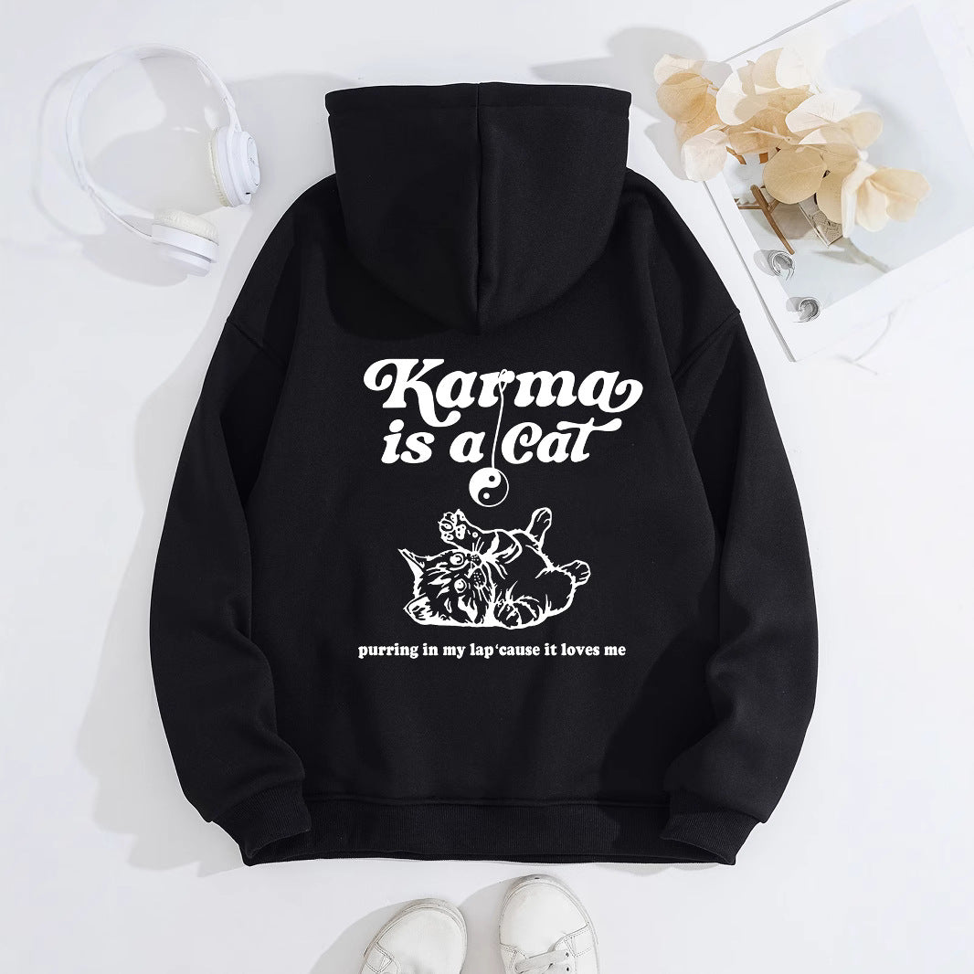 Hooded Long Sleeve Fleece Hoodie with Kangaroo Pocket