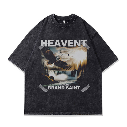 Harajuku Style Oversized Cotton Tee - Custom Printed T-Shirt