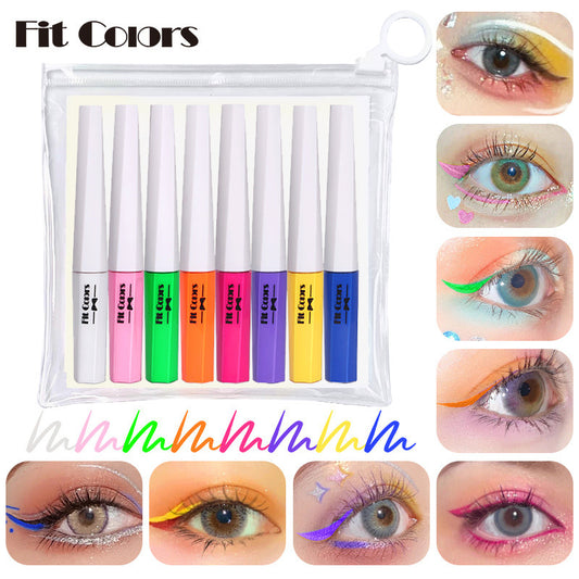 8 Color Fluorescent Liquid Eyeliner Set