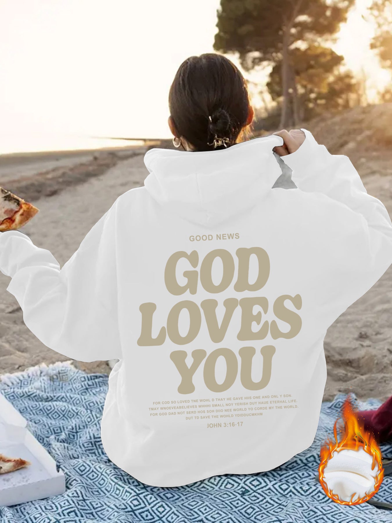 Hooded Long Sleeve Fleece Hoodie with Kangaroo Pocket
