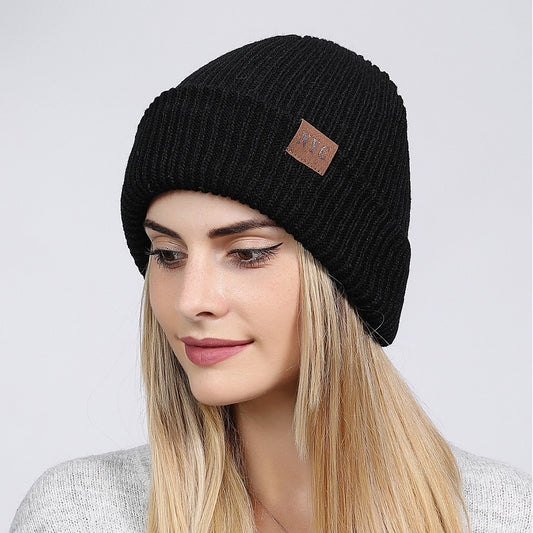 Harajuku Solid Color Warm Windproof Knitted Cap