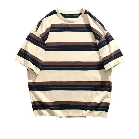 Striped Casual Round Neck T-Shirt