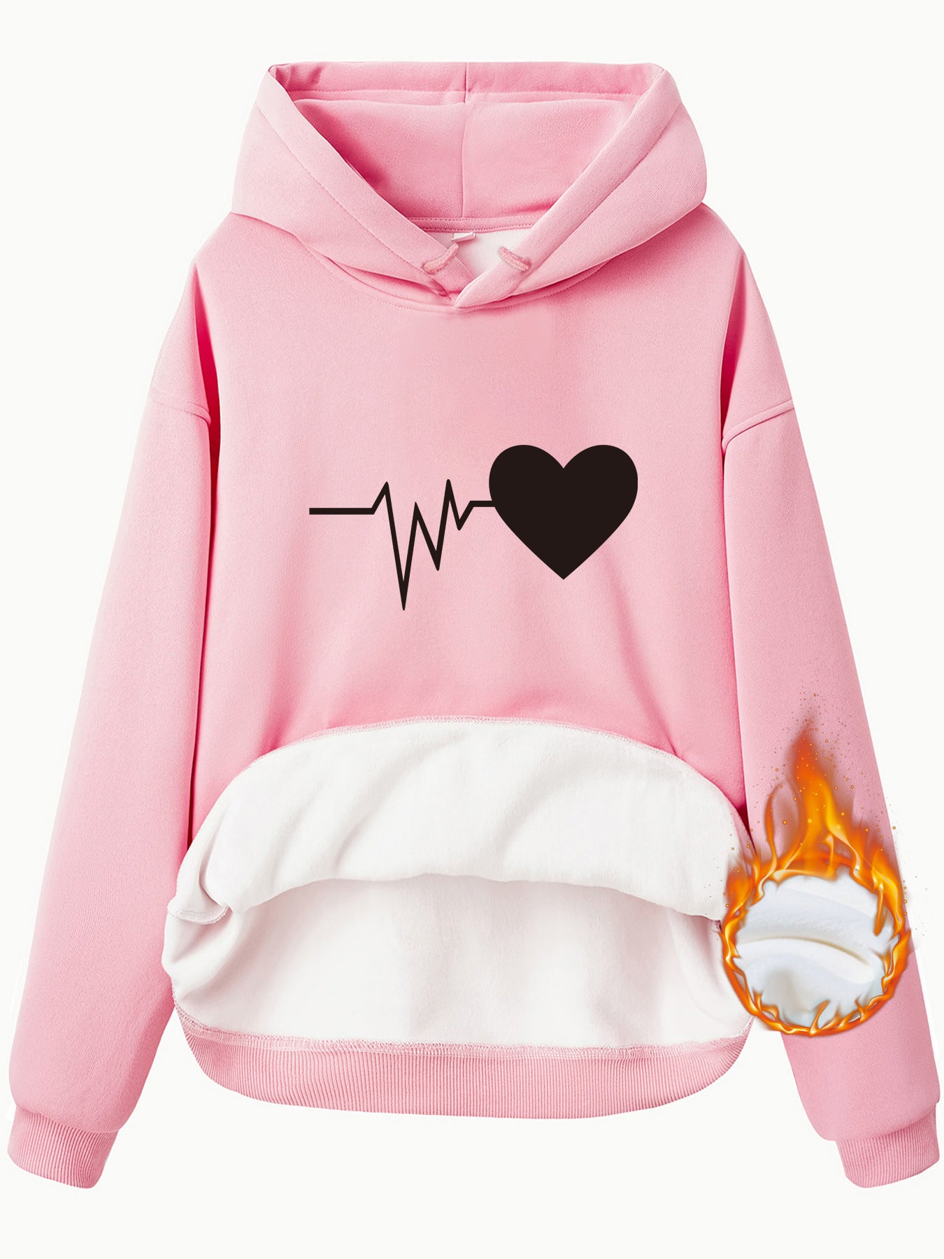 Thick Textured Heart-Shaped Love Print