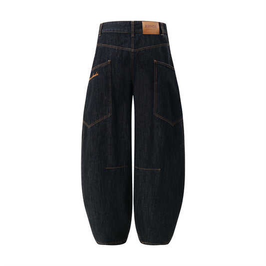 Harajuku Arc Moon Knife Denim Pants for Men