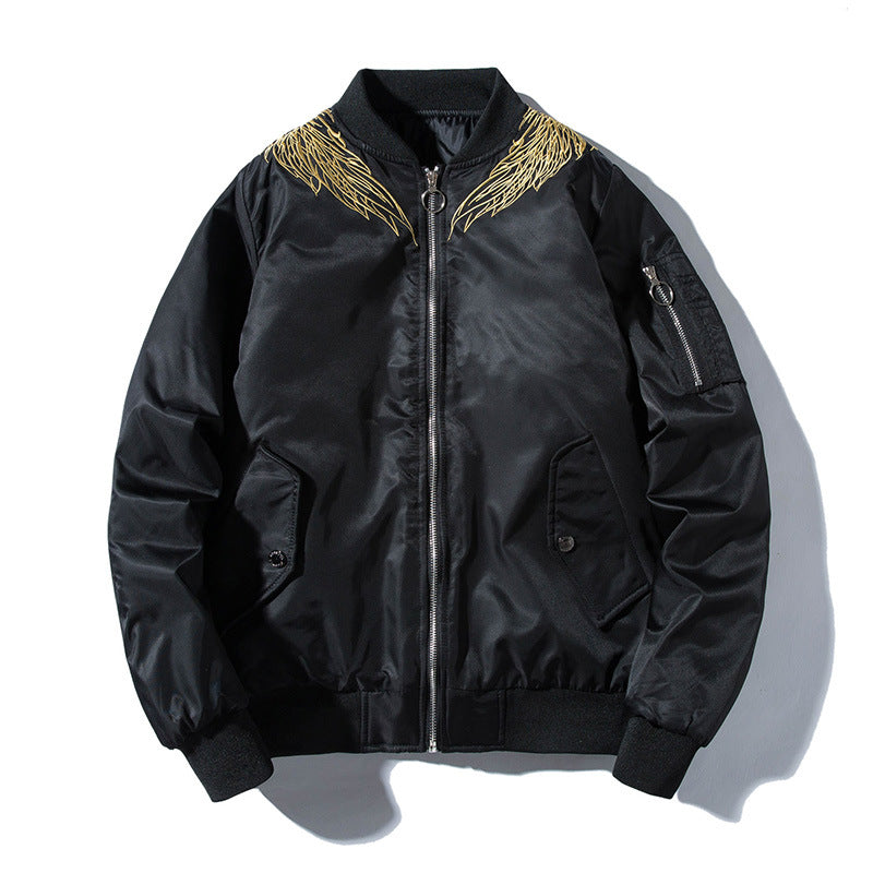 Harajuku Yankou High Street Phoenix Embroidery Flight Jacket - Bold Street Style Apparel
