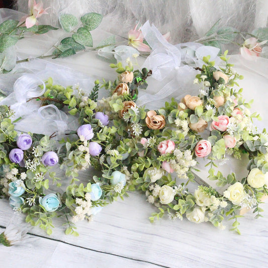 Forest Style Curled Edge Rose Headband